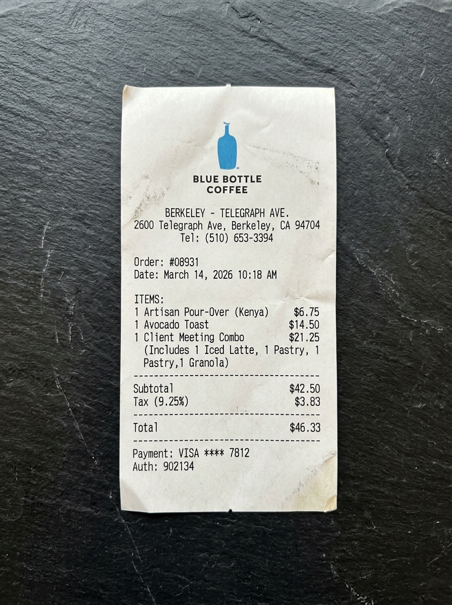 Selected Receipt Preview